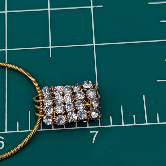 Vintage Swarovski crystals pendants signed on a gold tone Authentic - Picture 9 of 9